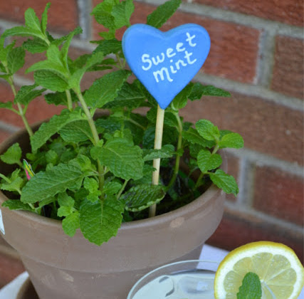 DIY Cornstarch Clay Garden Stakes - a fun and whimsical way to label your plants. This DIY project is super easy to do and fun for the whole family. 