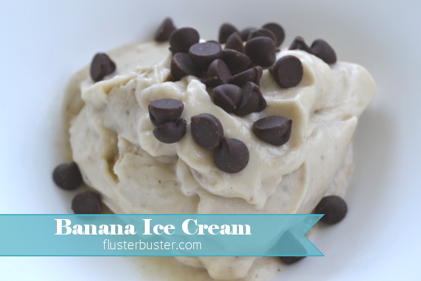 Simple Banana Ice Cream - a low calorie dessert that will satisfy your sweet tooth when you're trying to eat healthy. It's simple, delicious and your waistline will love you.