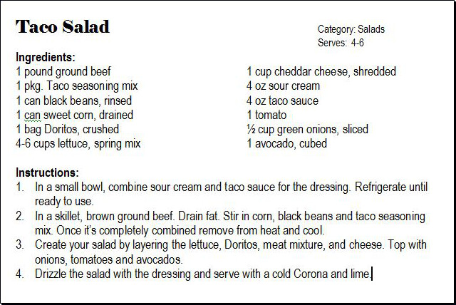 Salad Recipes