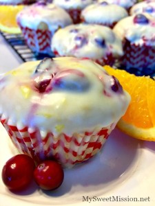 Glazed Cranberry Orange Muffins - Great Ideas | My Sweet Mission
