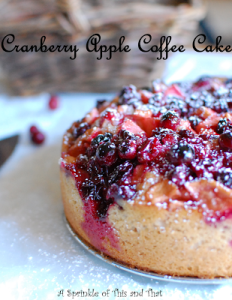Great Idea: Cranberry Apple Coffee Cake from A Sprinkle of This and That