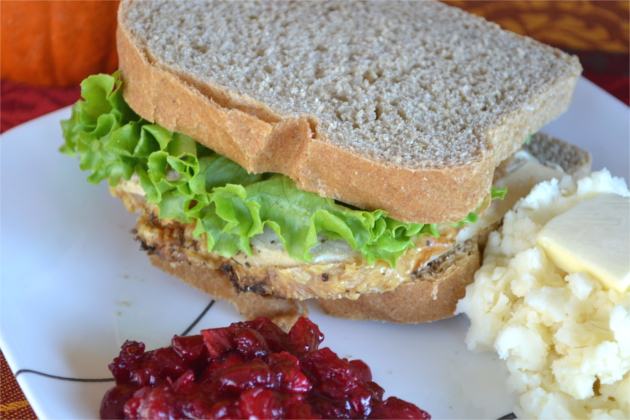 Turkey Sandwiches on Homemade Stuffing Bread - Leftover Turkey Recipes | Fluster Buster