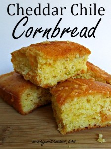 Great Idea - Cheddar Chile Cornbread from Moneywise Moms