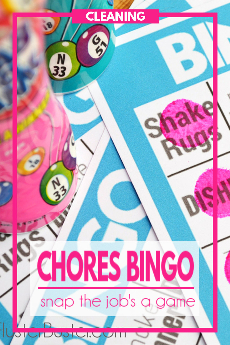 Chores Bingo - Adding fun to chore time is the key to less drama, more getting done and not having to micromanage the little angels. 