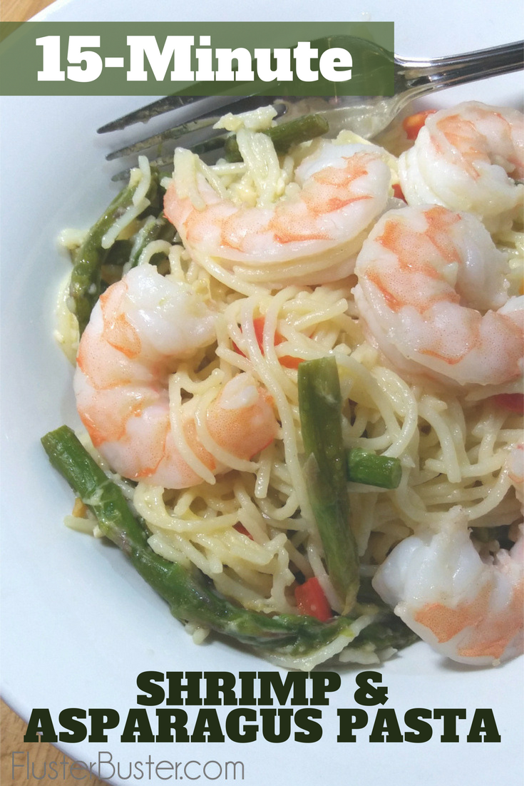 This simple shrimp and asparagus pasta recipe is easy, delicious, and can be on the table in as little as 15-minutes.