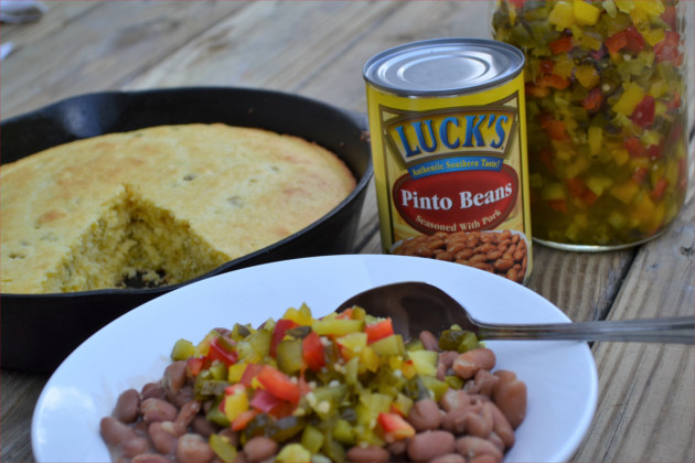 Luck's Beans & Hot Mix - a simple authentic southern recipe that's easy & convenient and has a flavorful kick. 