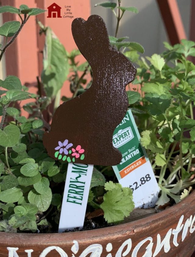 DIY Wooden Chocolate Bunny Planter Pokes Fluster Buster