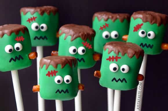 Frankenstein Marshmallow Pops