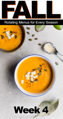 Easy Meal Plan: Week 4 of Our Rotating Fall Menus | Fluster Buster